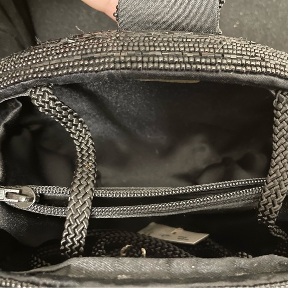 Black Fully - Beaded Hard Case Clutch and Shoulder Bag Purse - Picture 4 of 8